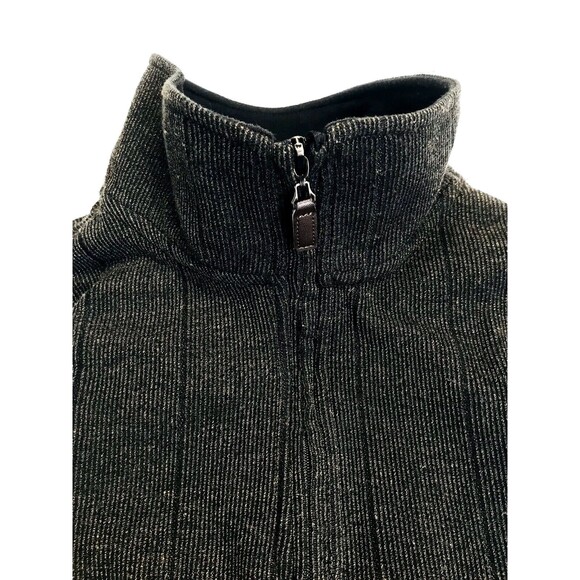 Chereskin Polo Sweater 1/4 Zip Vintage Y2K Green Gray L Mens Sweatshirt +Tee 80s - Picture 5 of 11